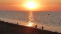 Weybourne beach at sunset